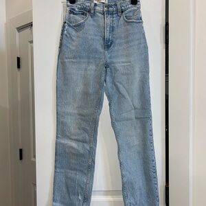 Abercrombie & Fitch Light Blue High-Rise Straight Jeans